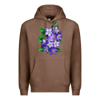 Chestnut Mayflower Plant Illustrations Premium Hoodie - LillyAllenDesigns