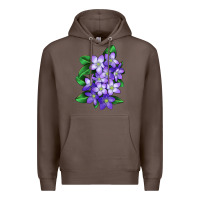 Coffee Mayflower Plant Illustrations Premium Hoodie - LillyAllenDesigns