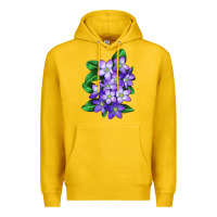 Lemon Mayflower Plant Illustrations Premium Hoodie - LillyAllenDesigns