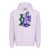Lilac Mayflower Plant Illustrations Premium Hoodie - LillyAllenDesigns