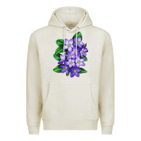 Oatmeal Heather Mayflower Plant Illustrations Premium Hoodie - LillyAllenDesigns