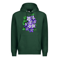 Sports Green Mayflower Plant Illustrations Premium Hoodie - LillyAllenDesigns