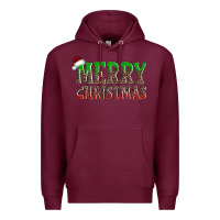 Burgundy merry christmas Premium Hoodie - AdoDesignShop