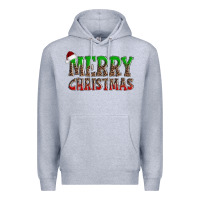 Heather Grey merry christmas Premium Hoodie - AdoDesignShop