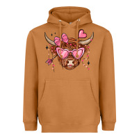 Meerkat valentines day long haired cow Heavyweight Hoodie - MaliasSmallBusiness
