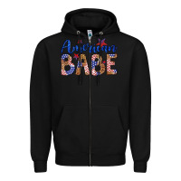 Black american babe Zipper Hoodie - LillyAllenDesigns