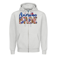 Dove Grey american babe Zipper Hoodie - LillyAllenDesigns