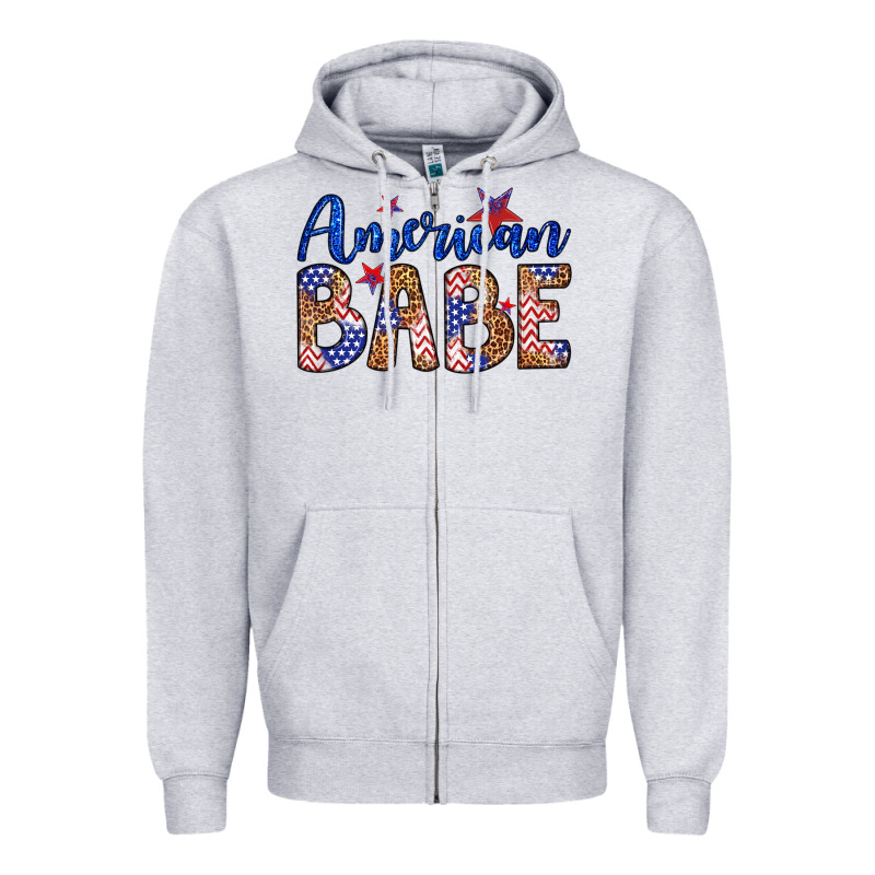 American Babe Zipper Hoodie by LillyAllenDesigns | Teevron