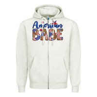 Oatmeal Heather american babe Zipper Hoodie - LillyAllenDesigns
