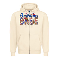 Sandshell american babe Zipper Hoodie - LillyAllenDesigns