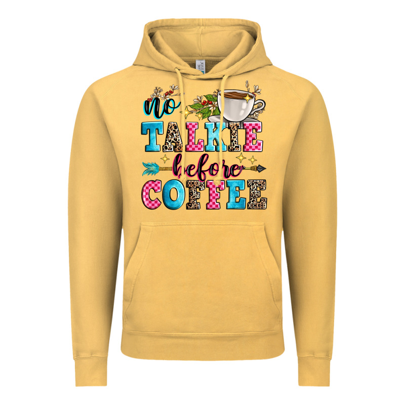 No Talkie Before Coffee Vintage Hoodie by Zillion Design Studio | Teevron