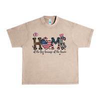 French Oak home of the free beacuse of the brave Urban Heavy Tee - CowhideDigitalArt