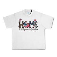 Lunar Rock home of the free beacuse of the brave Urban Heavy Tee - CowhideDigitalArt