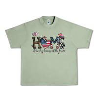 Oil Green home of the free beacuse of the brave Urban Heavy Tee - CowhideDigitalArt