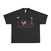 Pigment Black home of the free beacuse of the brave Urban Heavy Tee - CowhideDigitalArt
