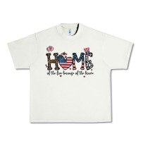 Pistachio home of the free beacuse of the brave Urban Heavy Tee - CowhideDigitalArt