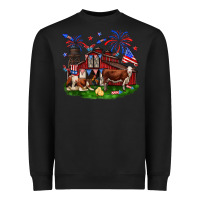 Black Barn farm animals 4th of July Heavyweight Sweatshirt - Neo Western