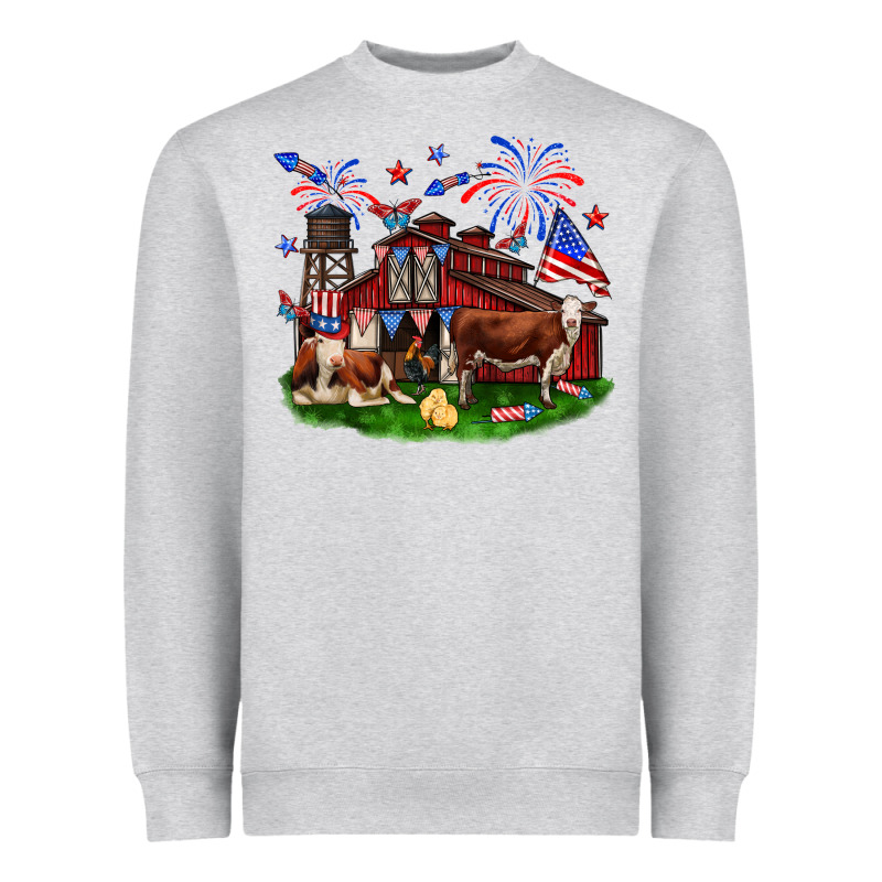 Barn Farm Animals 4th Of July Heavyweight Sweatshirt by Neo Western | Teevron