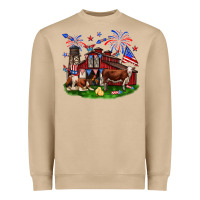 Mushroom Barn farm animals 4th of July Heavyweight Sweatshirt - Neo Western