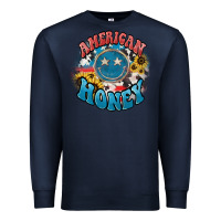 Navy American honey smiley Premium Sweatshirt - NancyCooperArtShop