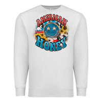 Oatmeal Heather American honey smiley Premium Sweatshirt - NancyCooperArtShop
