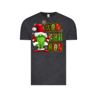 Vintage Black ho ho no christmas gnomes Vintage Tee - FaDigitalArtStudio