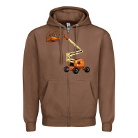 Chestnut Boom Lift Zipper Hoodie - LillyAllenDesigns