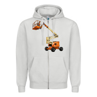 Dove Grey Boom Lift Zipper Hoodie - LillyAllenDesigns