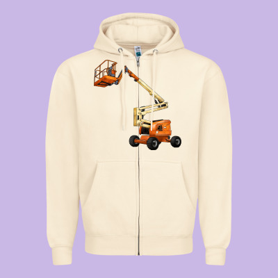 Boom Lift Zipper Hoodie Designed By Lillyallendesigns