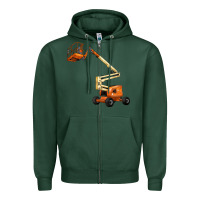 Sports Green Boom Lift Zipper Hoodie - LillyAllenDesigns