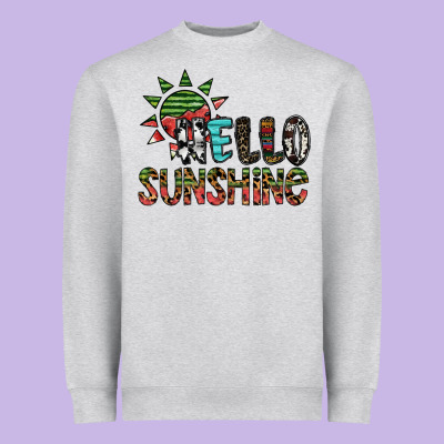 Hello Sunshine Heavyweight Sweatshirt Designed By Sublimationcraftshop