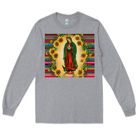 Heather Grey our lady of guadalupe Long Sleeve Tee - JahusDesignShop
