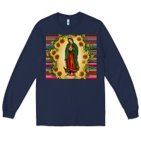 Navy our lady of guadalupe Long Sleeve Tee - JahusDesignShop