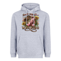 Heather Grey shouldve come with a warning boots  cowboy Heavyweight Hoodie - NancyCooperArtShop