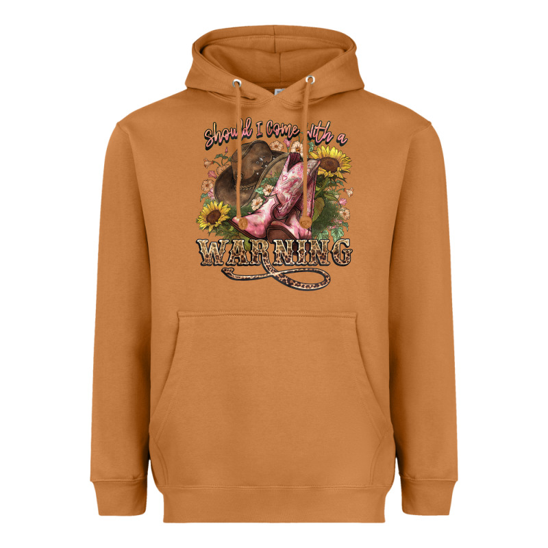 Shouldve Come With A Warning Boots  Cowboy Heavyweight Hoodie by NancyCooperArtShop | Teevron