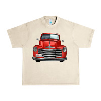 Sandshell western red truck front view Urban Heavy Tee - FaDigitalArtStudio