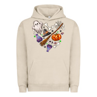 Pigment French Oak love hallowen Urban Hoodie - NancyCooperArtShop
