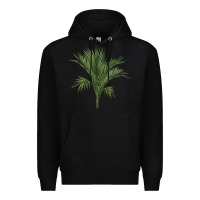 Black Botanical Majesty Palm Illustrations Premium Hoodie - LillyAllenDesigns