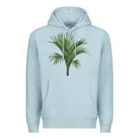 Blue Mist Botanical Majesty Palm Illustrations Premium Hoodie - LillyAllenDesigns