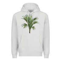 Dove Grey Botanical Majesty Palm Illustrations Premium Hoodie - LillyAllenDesigns