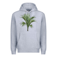 Heather Grey Botanical Majesty Palm Illustrations Premium Hoodie - LillyAllenDesigns