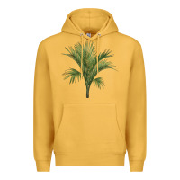 Mustard Botanical Majesty Palm Illustrations Premium Hoodie - LillyAllenDesigns