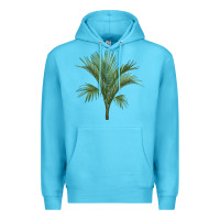 Ocean Blue Botanical Majesty Palm Illustrations Premium Hoodie - LillyAllenDesigns