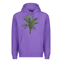 Purple Botanical Majesty Palm Illustrations Premium Hoodie - LillyAllenDesigns