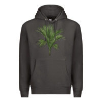 Smoke Botanical Majesty Palm Illustrations Premium Hoodie - LillyAllenDesigns