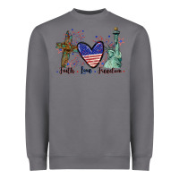 Storm Faith love Freedom 4th of july Heavyweight Sweatshirt - CowGirlArtShop