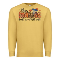 Antique Gold this mamas heart is on that court Premium Sweatshirt - MaliasSmallBusiness