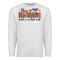 Oatmeal Heather this mamas heart is on that court Premium Sweatshirt - MaliasSmallBusiness