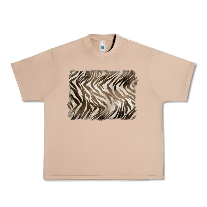Brown Zebra Pattern Background Urban Heavy Tee by BarkalooDesign | Teevron
