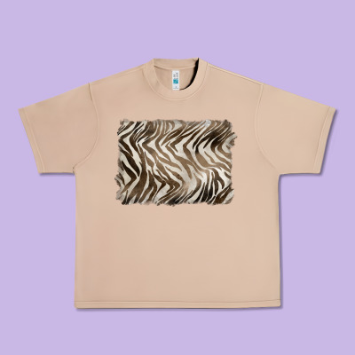 Brown Zebra Pattern Background Urban Heavy Tee Designed By Barkaloodesign